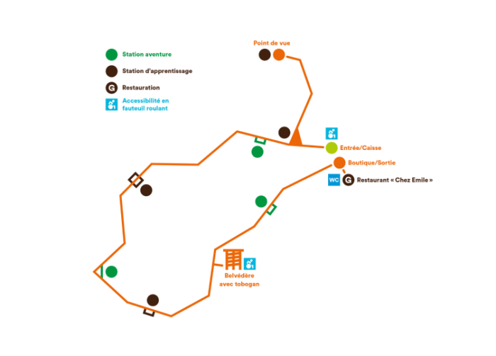 Pfadverloauf des Baumwipfelpfades im Elsass - Chemin des Cimes Alsace