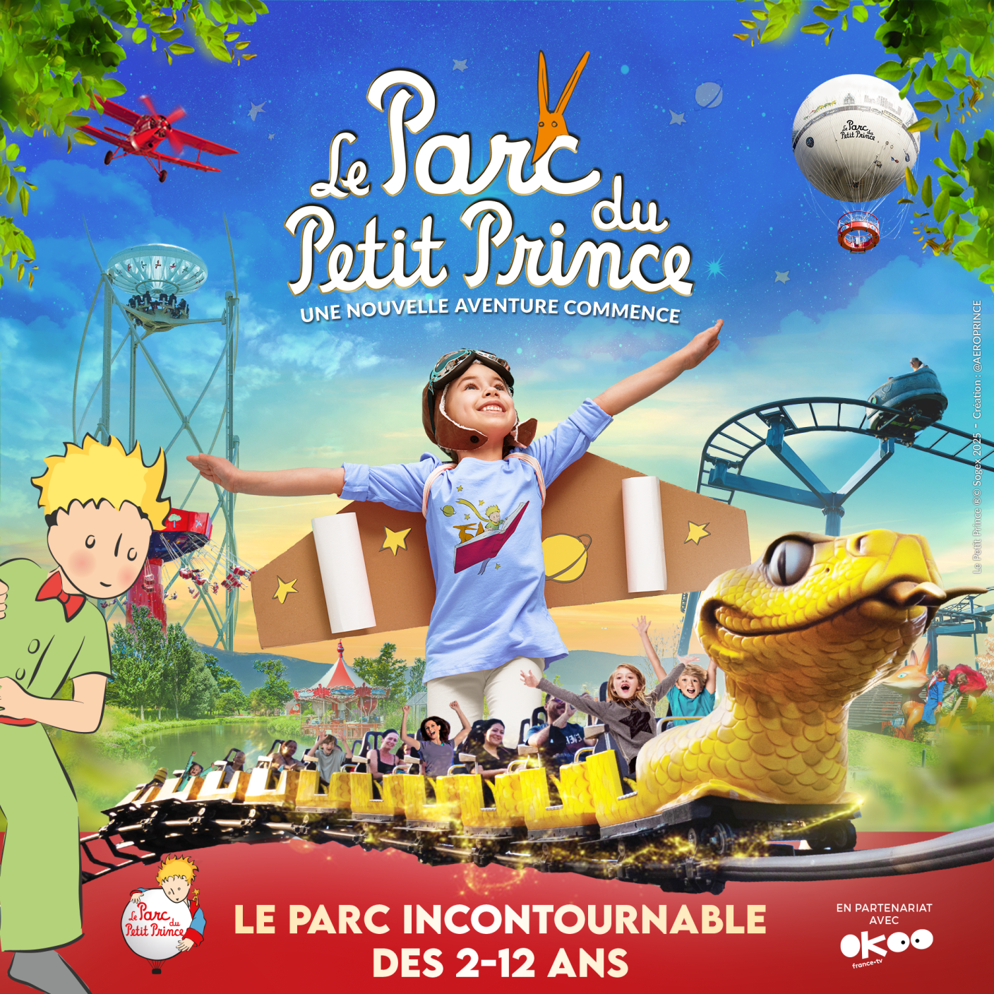 Plakat Petit Prince im Elsass - der einzige Flugpark