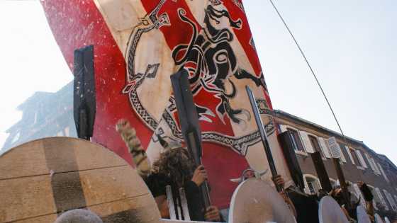 Wikinger-Festwagen beim Pfifferdaj in Ribeauvillé 2009