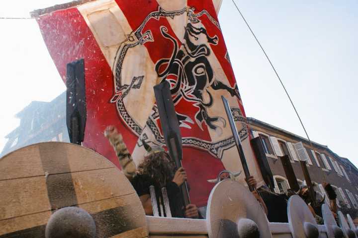 Wikinger-Festwagen beim Pfifferdaj in Ribeauvillé 2009