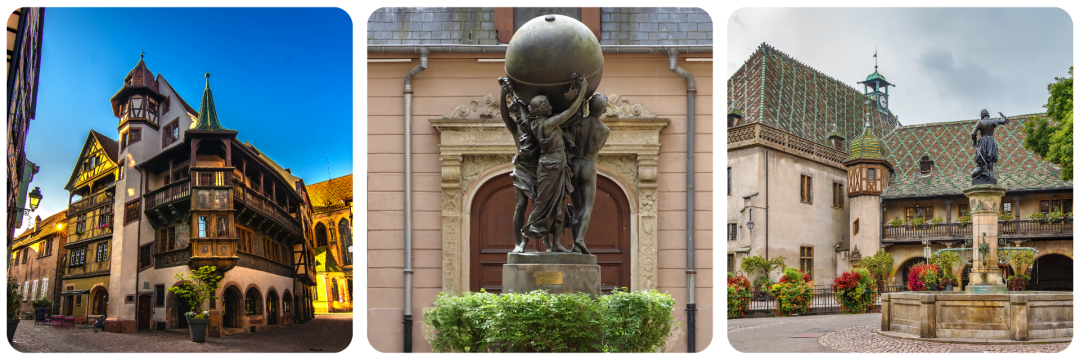 Colmar Architektur und Museen – Fachwerkhaus Maison Pfister, Bartholdi-Museum als Geburtshaus des Freiheitsstatuen-Schöpfers und Koïfhus (Altes Kaufhaus) mit Renaissance-Fassade